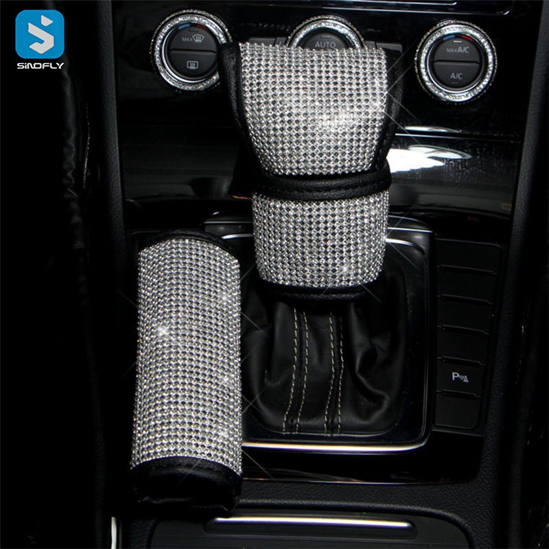 Diamond Leather cover for car Safe belt /gear shift/handbrake
